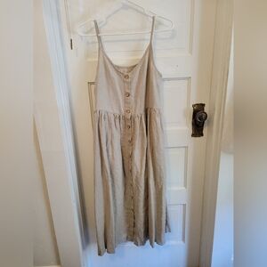 Not Perfect Linen Sarah button-down slip dress size S